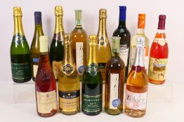 Thirteen bottles of wine to include Champagne, Chardonnay, Sauvignon Blanc and other.