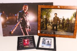 Lot to include three The Walking Dead display pieces comprising a limited edition film cel display