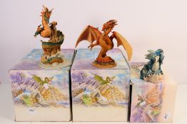 Lilliput Lane, Land Of Legend - Three boxed Wizards,