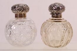 Two early 20th century cut glass, silver