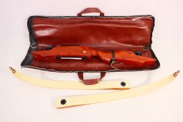 a Les Howis Bow/ marksman Bow with leath