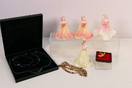 Four Coalport Debutante figures comprisi