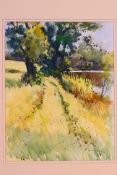 A framed watercolour landscape scene, signed lower right by the artist Ronald Day,