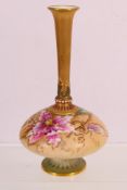 A Royal Worcester solifleur vase with fl