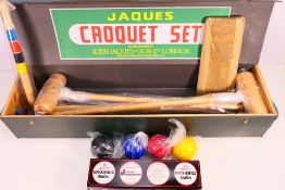 An unused Jaques Croquet Set, with four mallets, manufactured by John Jaques & Son Ltd, London,