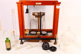 An Oertling laboratory balance, model number 101,
