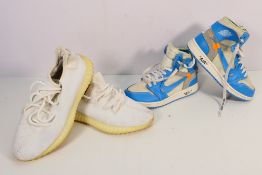 Two pairs of fashion trainers in sizes 5½ and 7½.