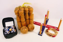 Games comprising a set of Jaques quoits,