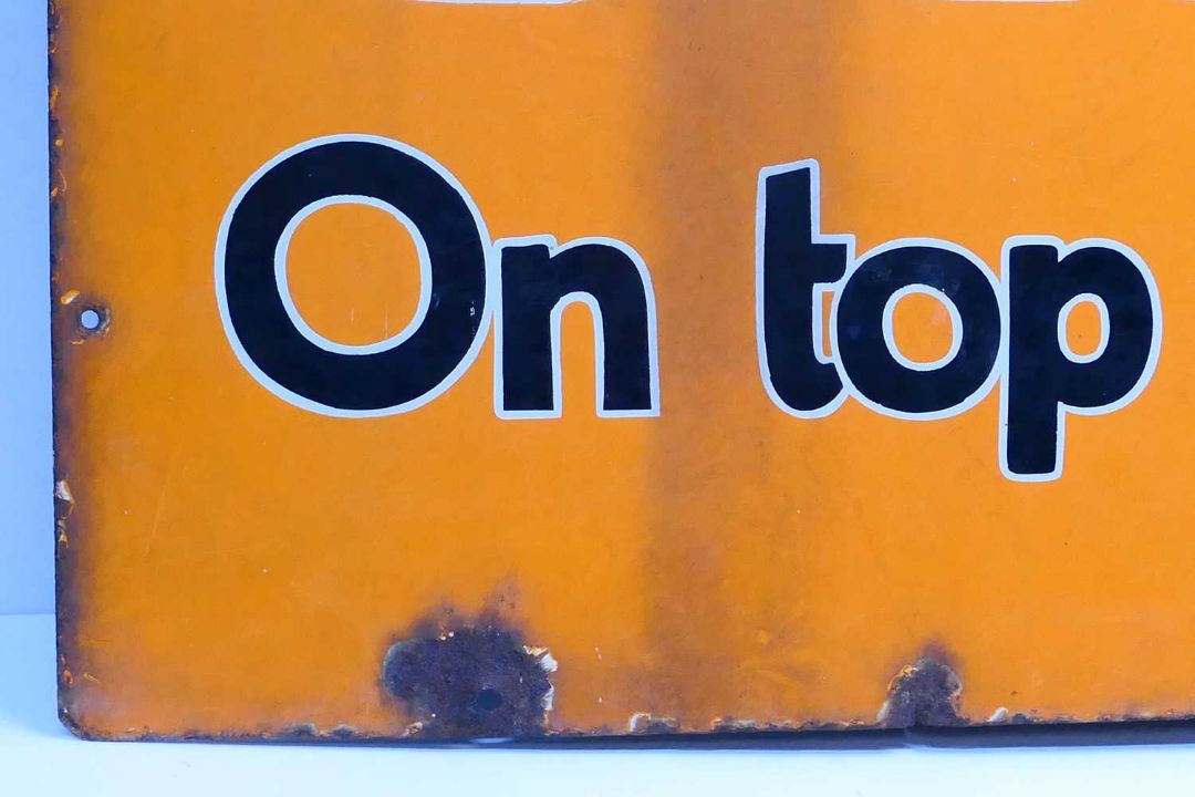 Advertising A single side enamel sign, Pratts On Top In All Road Tests ...