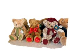 Collection of fifteen Harrods Christmas bears 1994-2006.