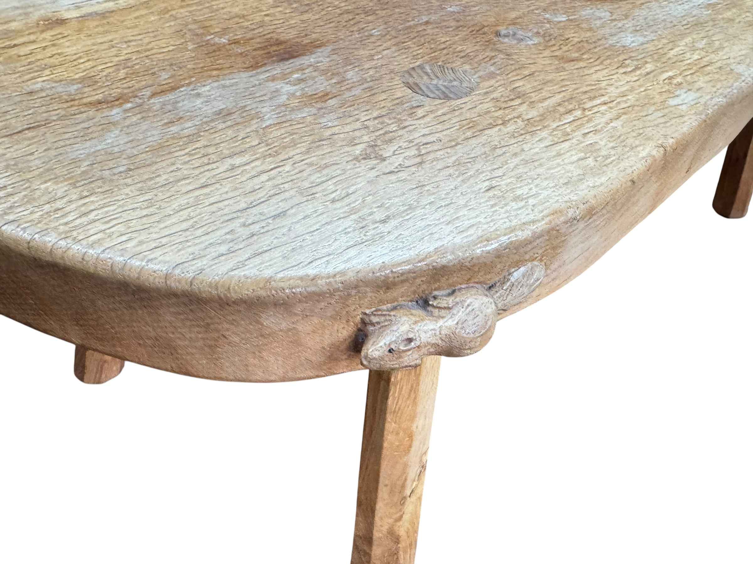 Colin Almack 'Beaverman' naturalistic oak coffee table, 95cm by 46cm by ...