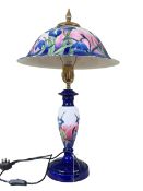 Old Tupton Ware mushroom shaped floral decorated table lamp.