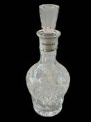 CJ Vander silver mounted crystal decanter.