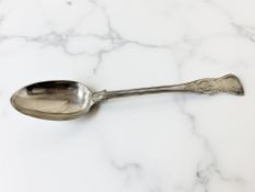 A Victorian silver basting spoon, George William Adams, London 1876, length 30.5cm.