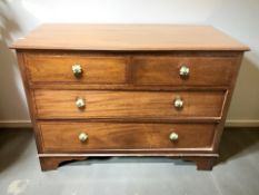 A late Victorian mahogany four drawer chest, 107 cm x 48 cm x 78 cm.