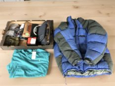 A quantity of clothing including Tokyo Laundry, Rab, some items with retail tags.