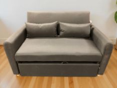 A Bravich two seater bed settee, width 145 cm.