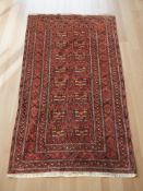 A Turkoman rug, Afghanistan, 180 cm x 108 cm.