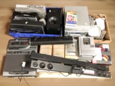 A collection of electricals, hi-fis, turntables, soundbars, etc.