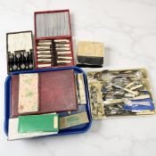 A quantity of antique and later silver plated cutlery,