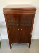 An early 20th century mahogany gramophone cabinet, width 51 cm.