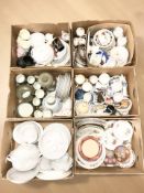 A large quantity of tea china and dinner wares including Denby, etc.