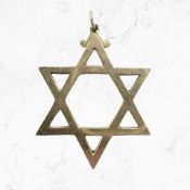 A 9ct yellow gold Star of David pendant, width 32 mm. CONDITION REPORT: 8.2g.
