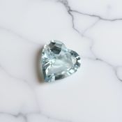 A natural blue heart shaped topaz, approximately 5ct.