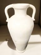 A very large twin handled ceramic floor standing vase, height 98 cm.