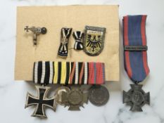 A group of WWI German medals including an Iron Cross (2nd Class),