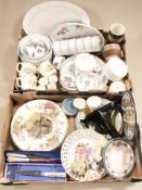 Ceramics including Royal Worcester Evesham, rakemins and bowls, Royal Doulton bunnykins mugs,