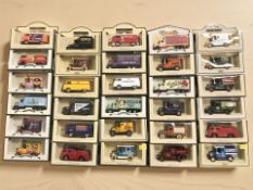A collection of boxed Days Gone die cast delivery vans.