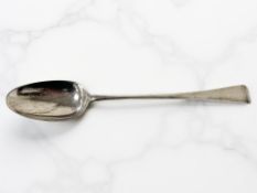 A Georgian silver basting spoon, London marks indistinct,