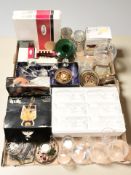 A collection of boxed and unboxed drinking glasses, cutlery, EPNS wares, etc.