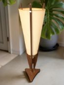 A 1970's rocket lamp, height 110 cm.