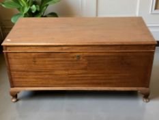 A 20th century mahogany blanket box, width 102 cm.