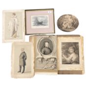 An antique engraving 'Otter Terrier' after W R Smith together with an album containing Victorian