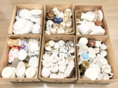 A large quantity of tea and dinner china including Johnson Brothers.