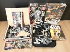 A LEGO Star Wars Darth Vader's TIE Fighter model set No. 8017, a further Star Wars set No.