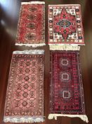 A Turkoman rug, Afghanistan, 108 cm x 55 cm,