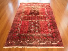 A Turkoman rug, Afghanistan, 245 cm x 165 cm.