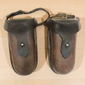 A pair of leather satchels,