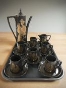 A fifteen piece Portmeirion Phoenix coffee set
