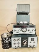 A Heathkit SSB transceiver and three further Heathkit units.