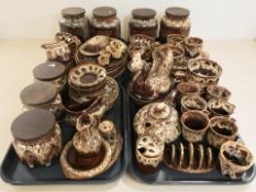 A large quantity of Fosters South West Pottery dinner wares,