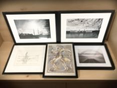 A group of pictures and prints, a Patrick McArdle photographic print of the Tyne Bridge, etc.