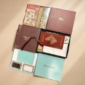 A Tiffany & Co bridge set, two by Caspari and another by David Westnedge.