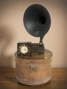 A Victorian tin hat box,