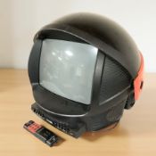 A Philips Discoverer space helmet television, width 52 cm.