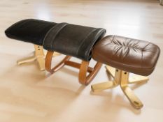 Three various Scandinavian footstools.